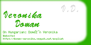 veronika doman business card